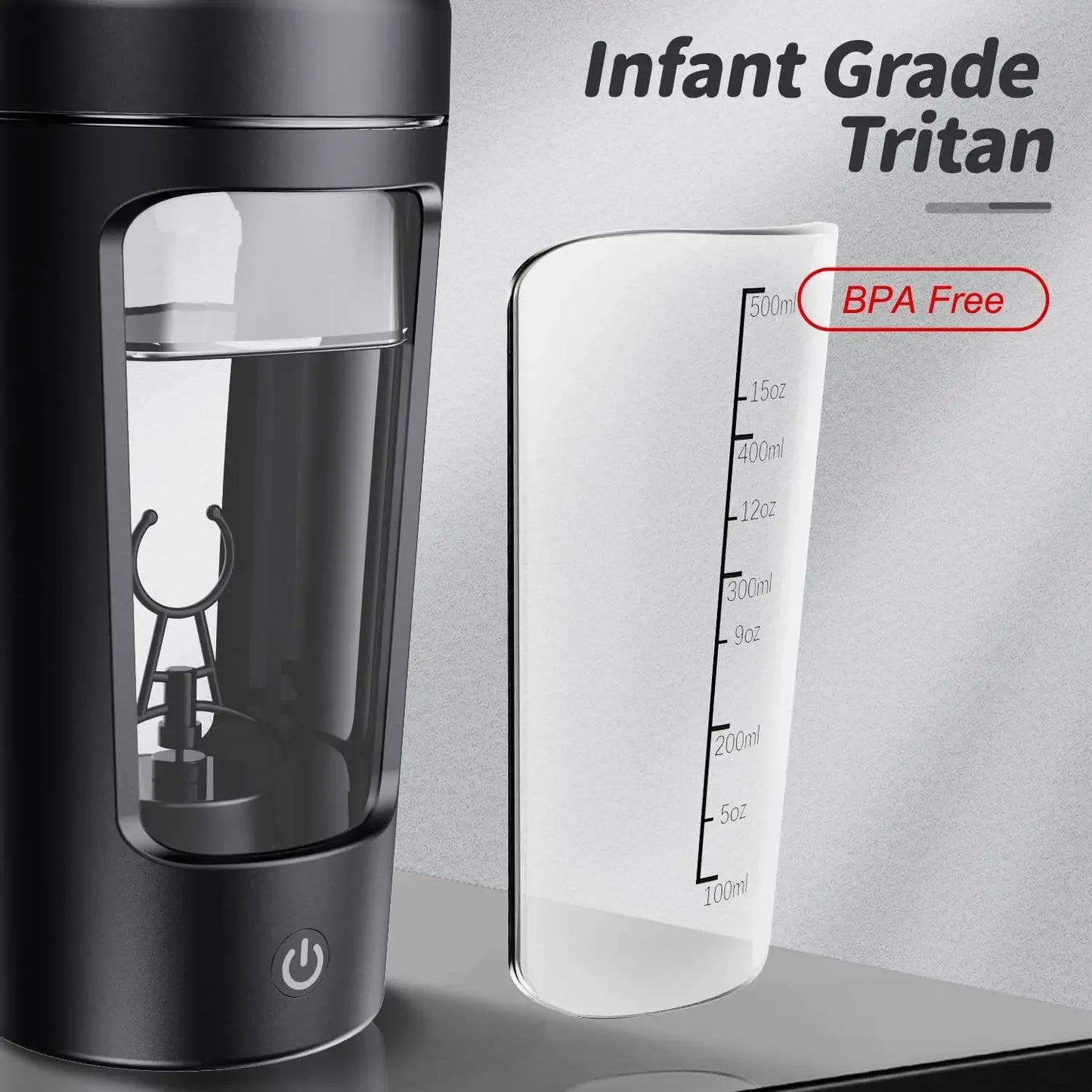 Zyntra PowerShake Electric Protein Shaker Bottle