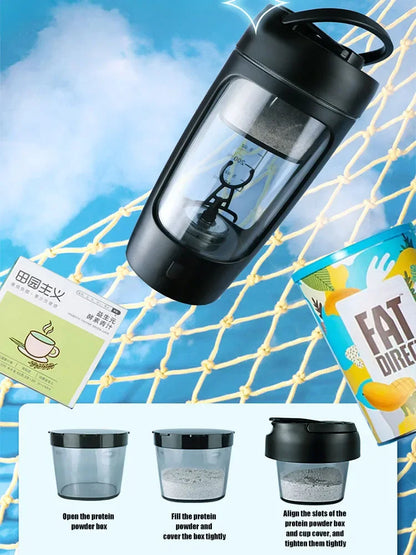 Zyntra PowerShake Electric Protein Shaker Bottle