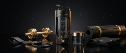 Zyntra PowerShake Electric Shaker — luxury dark editorial